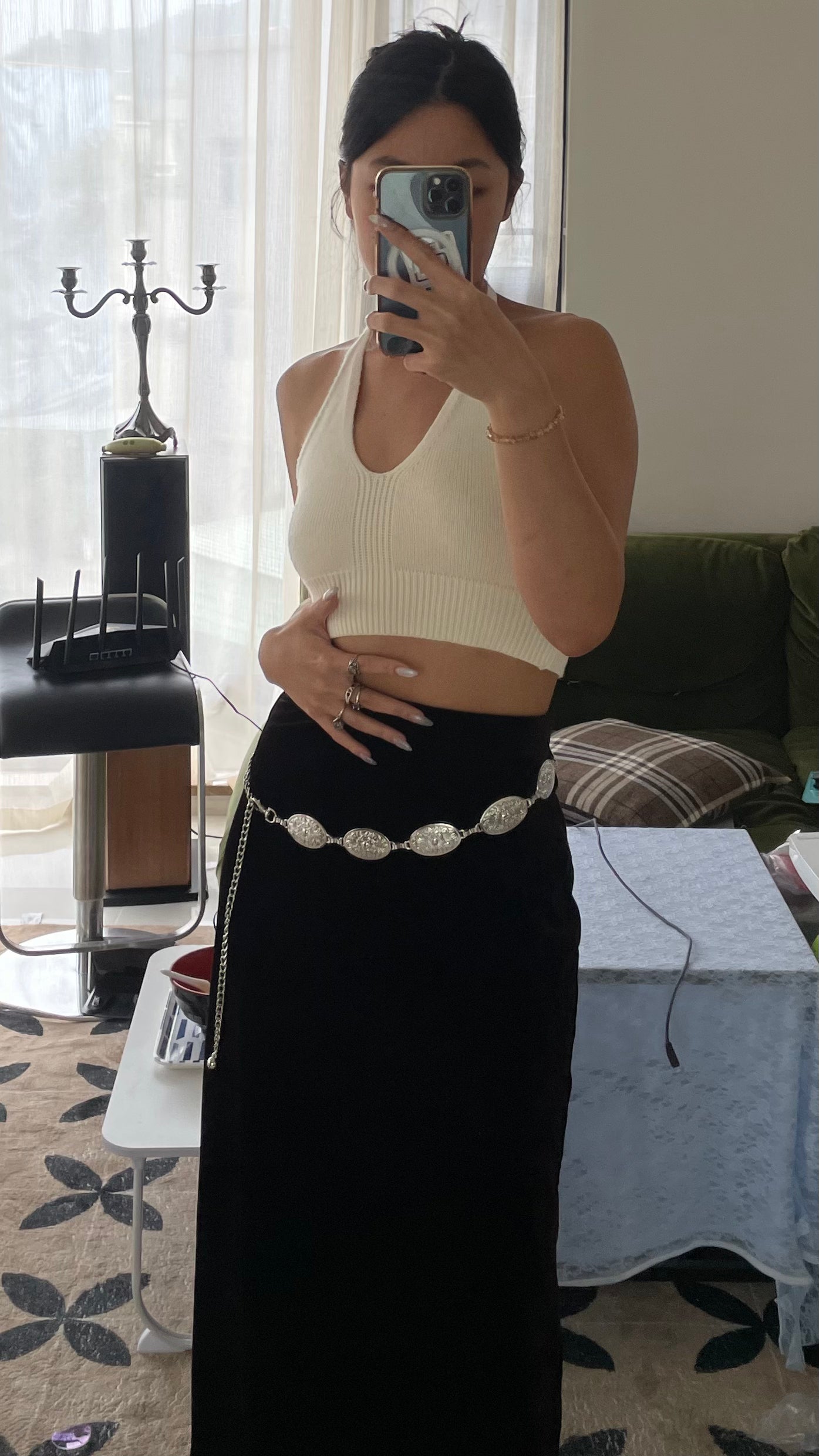 Silver fafa belt