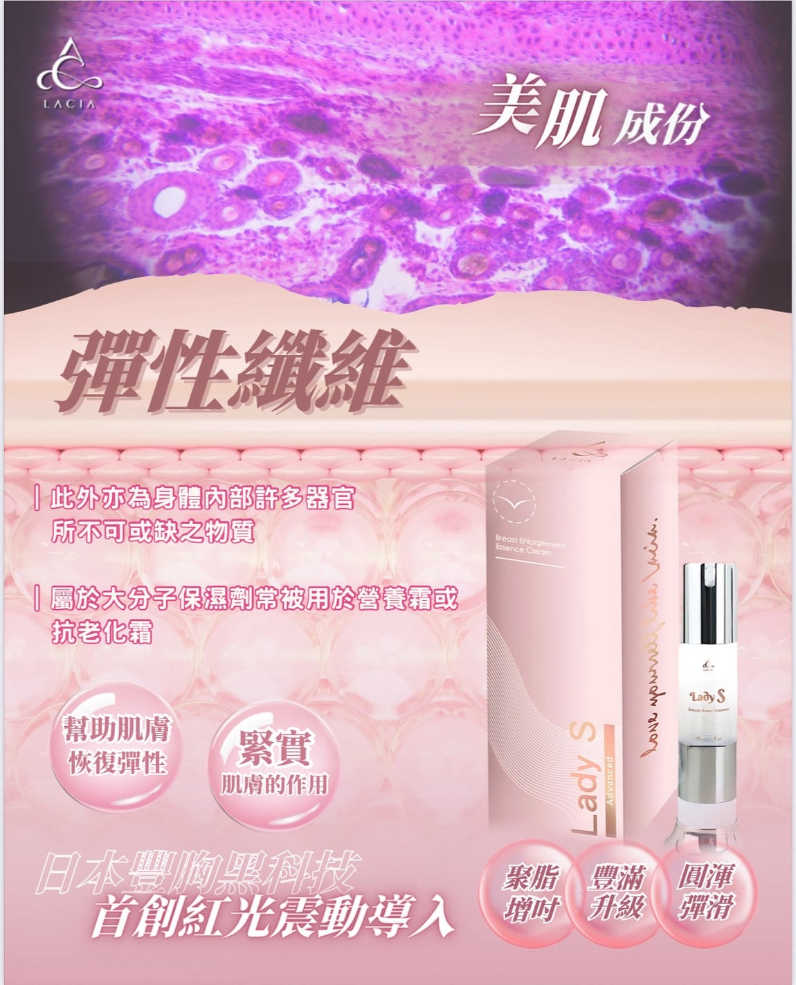 (Lacia) Lady S Advanced - 人體電流豐胸膏