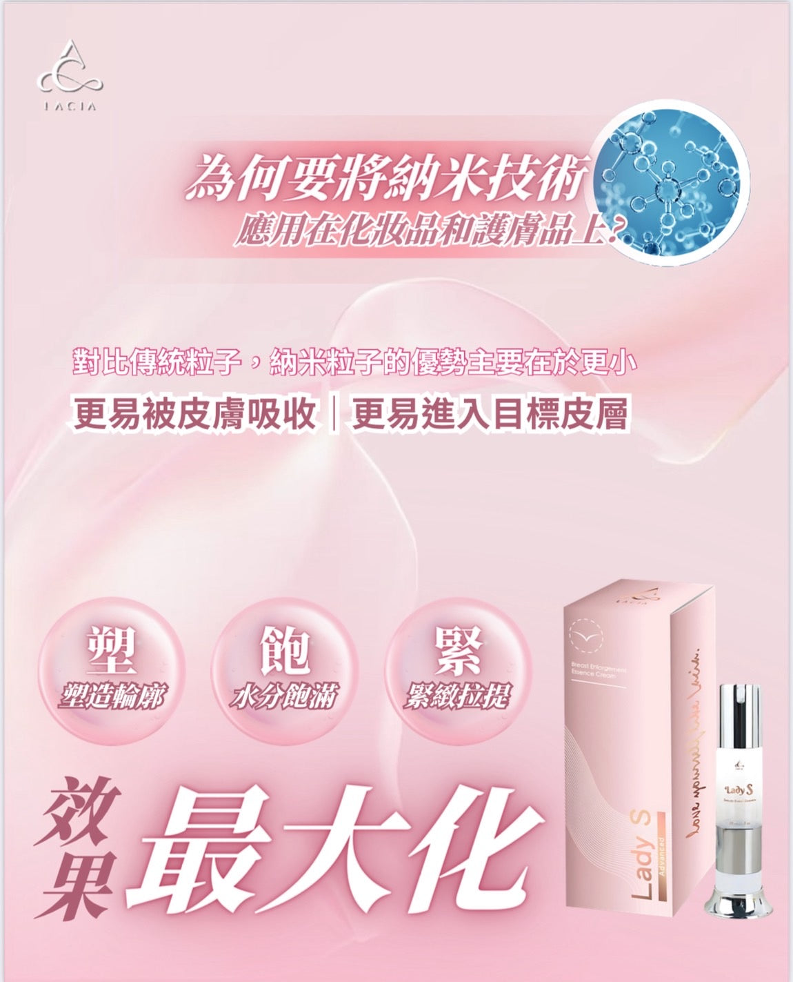 (Lacia) Lady S Advanced - 人體電流豐胸膏