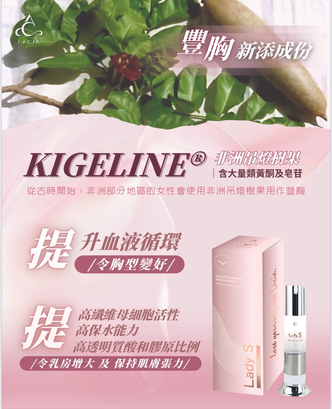 (Lacia) Lady S Advanced - 人體電流豐胸膏