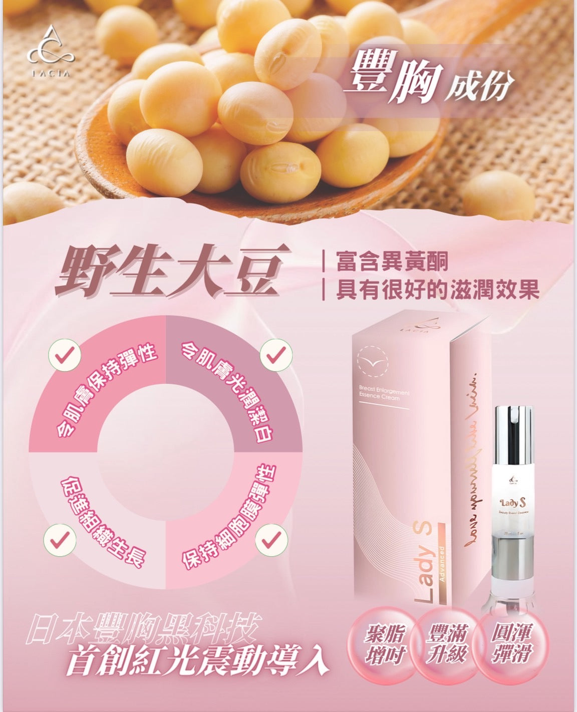 (Lacia) Lady S Advanced - 人體電流豐胸膏