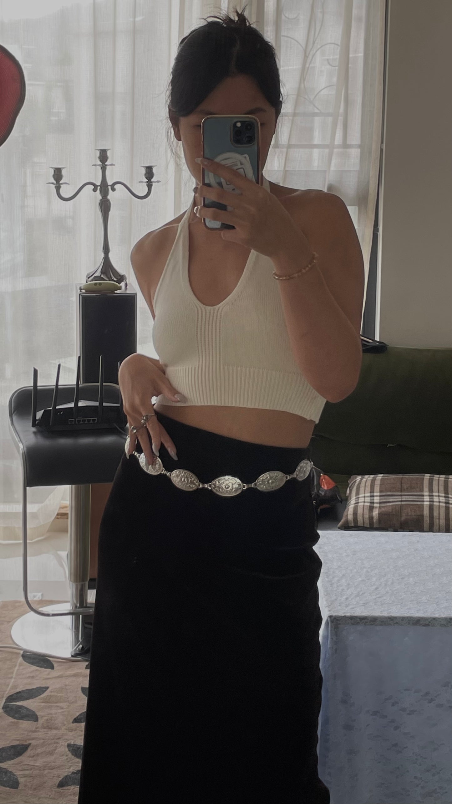 Silver fafa belt
