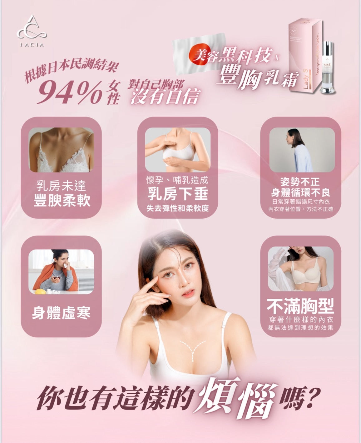 (Lacia) Lady S Advanced - 人體電流豐胸膏