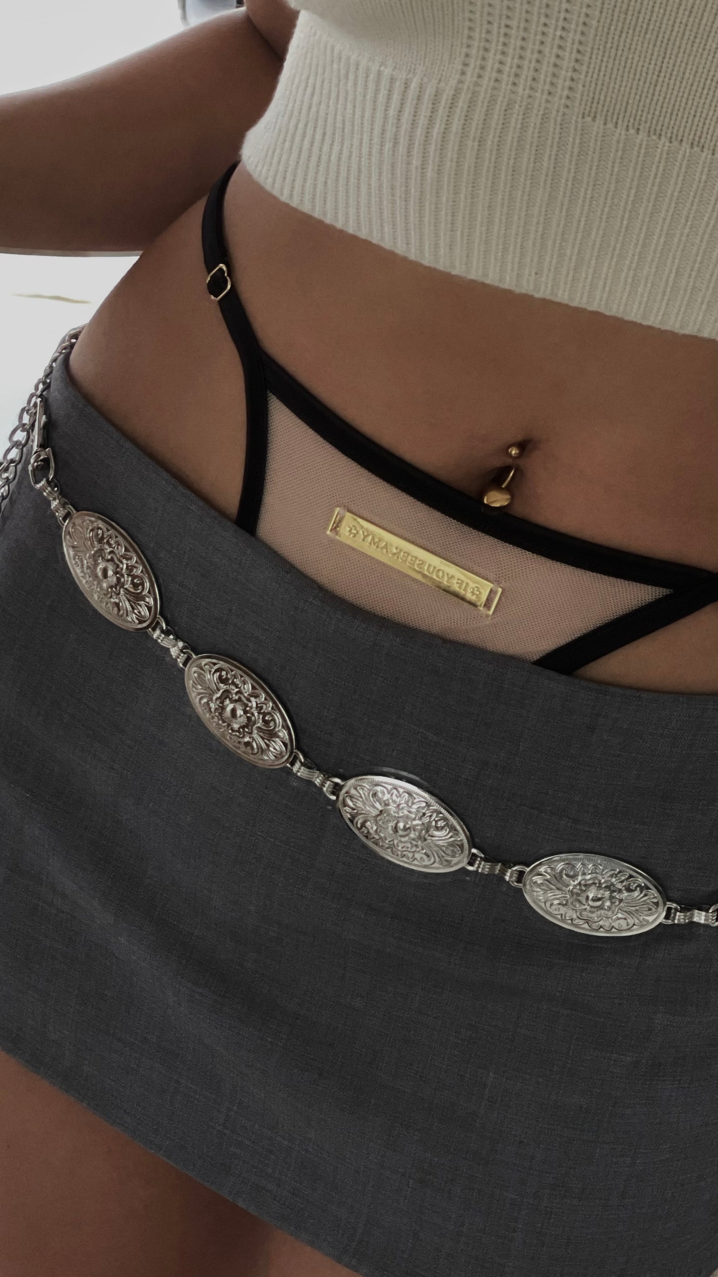 Silver fafa belt