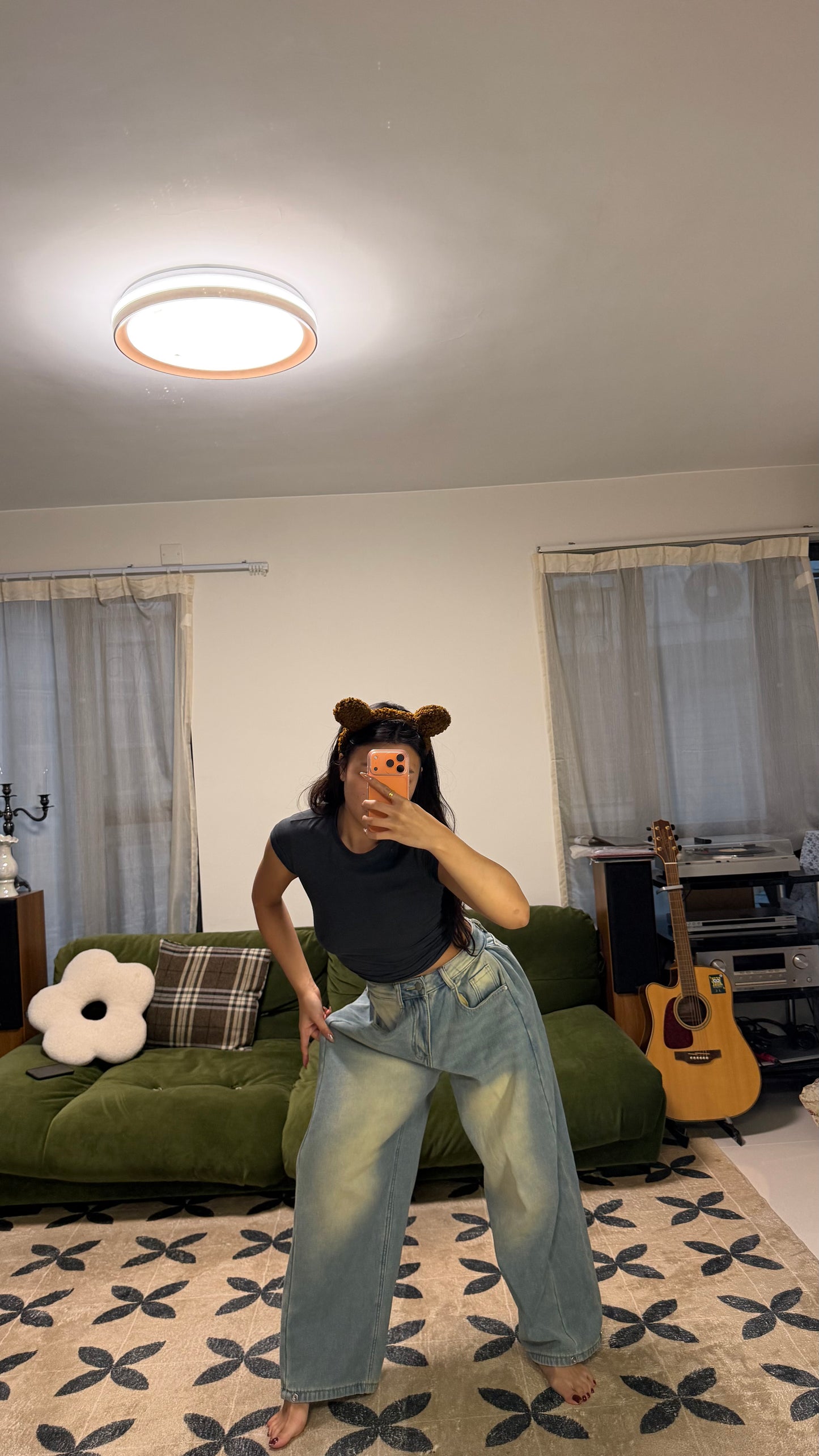 Fleece Wide-leg Jeans
抓毛牛仔闊褲