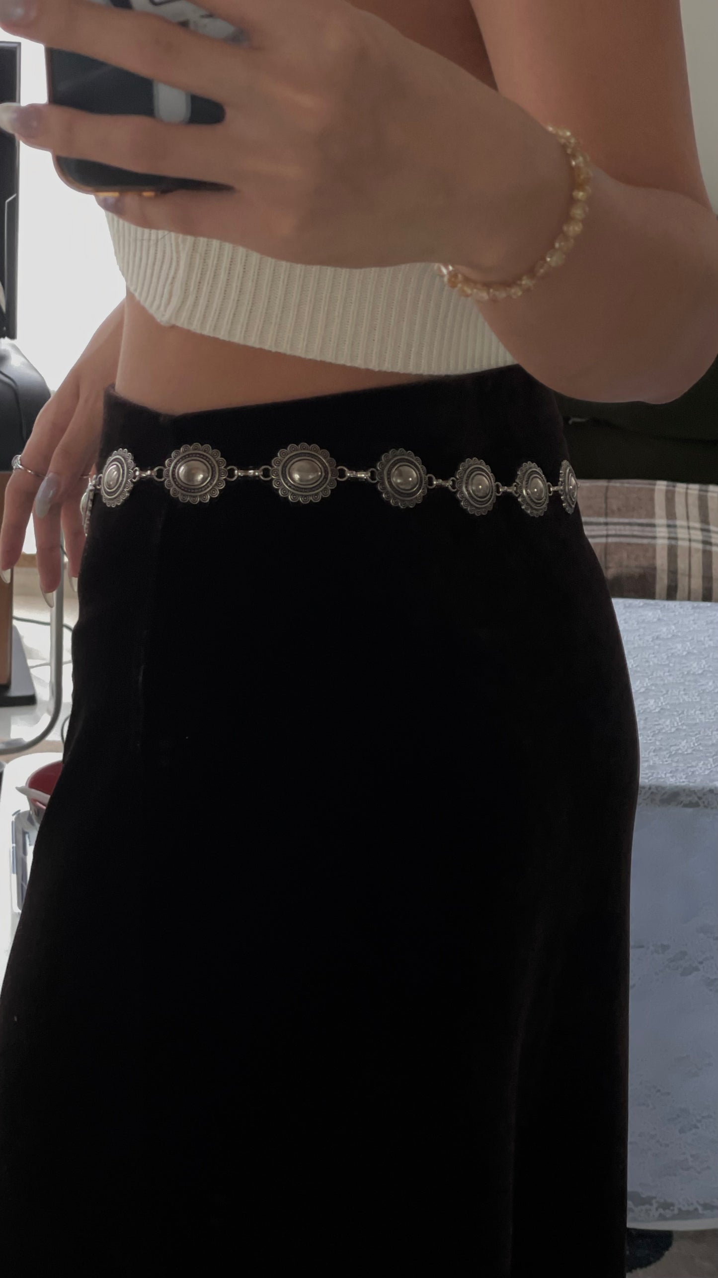 Silver Mandala Belt
